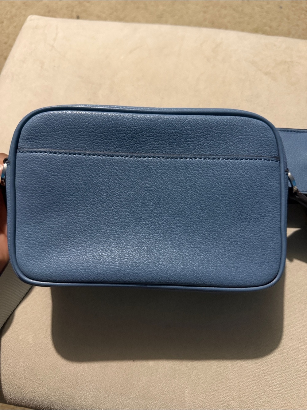 Michael Kors jet set travel medium leather Blue Multi-Pocket Crossbody Bag - Picture 8 of 9